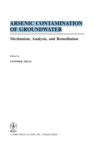 ARSENIC CONTAMINATION OF GROUNDWATER