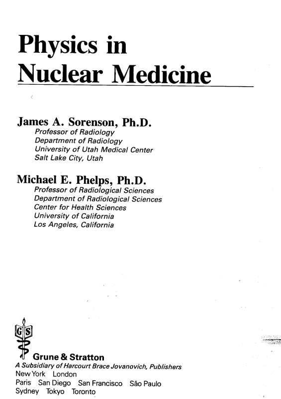 Physics in Nuclear Medicine
