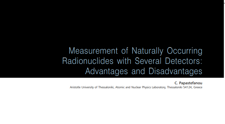 Measurement of Naturally Occurring Radionuclides with Several Detectors: Advantages and Disadvantages