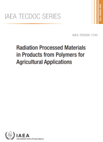 Radiation Processed Materials  in Products from Polymers for  Agricultural Applications