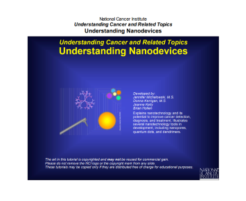 Understanding Cancer and Related Topics Understanding Nanodevices
